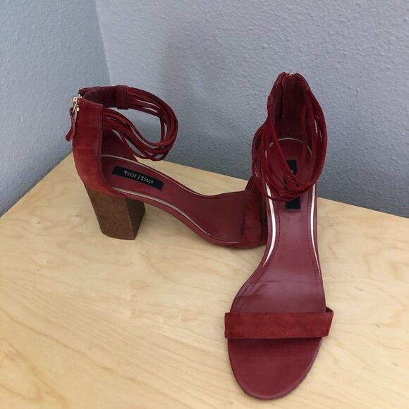 WHBM Margot Ankle Wrap Leather Sandals - Picture 2 of 14